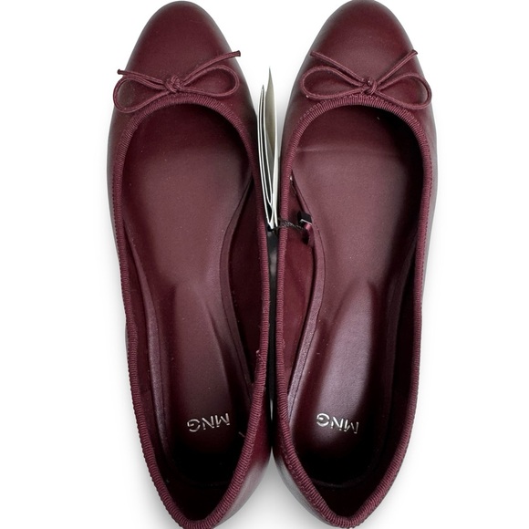 Mango Burgundy Women's Ballet Flats size 7.5 NWT - Picture 7 of 10